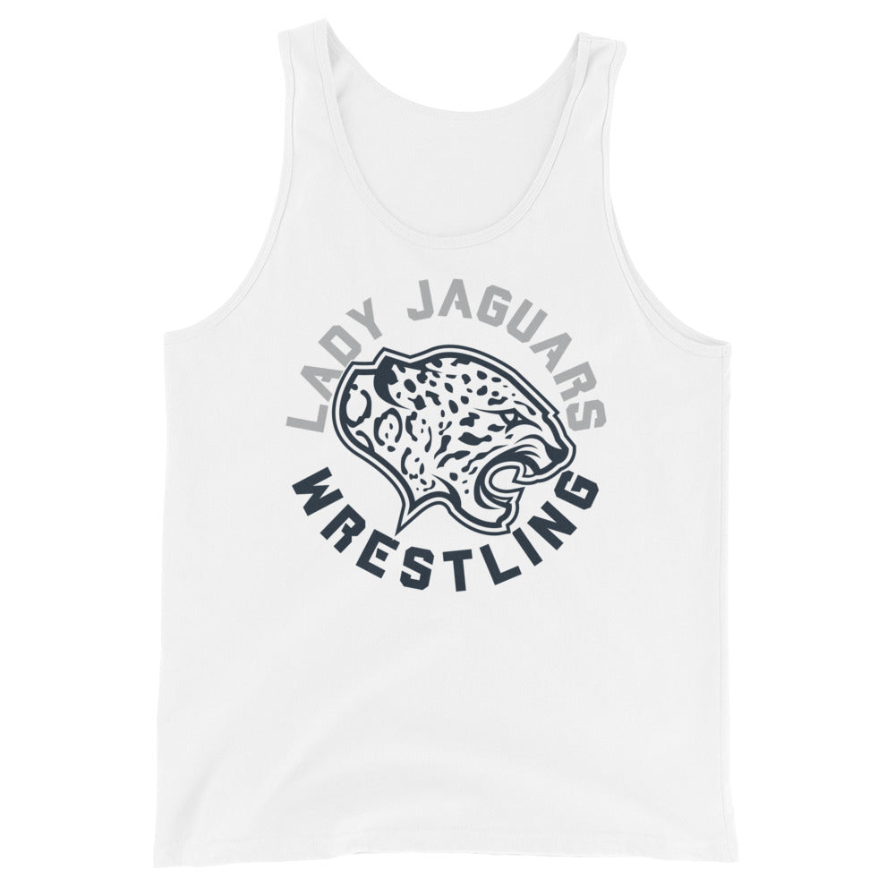 Mill Valley Lady Jaguars White Men’s Staple Tank Top