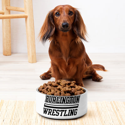 Burlington HS Wrestling All Over Print Pet bowl
