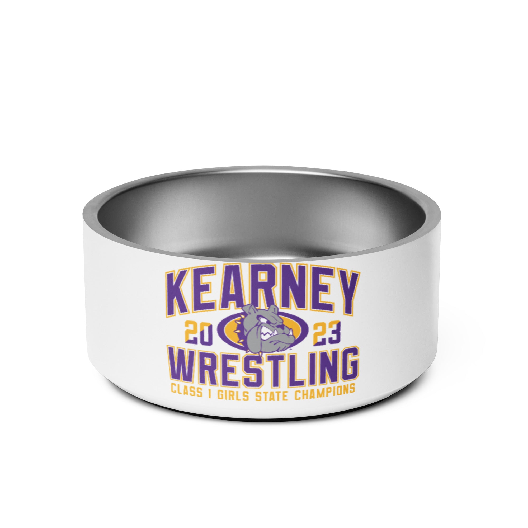 Kearney Wrestling Girls State Champs All Over Print Pet bowl