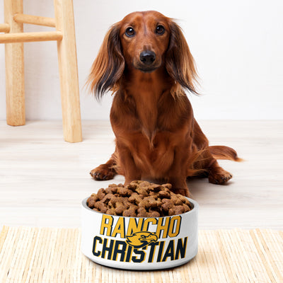 Rancho Christian High School All Over Print Pet bowl