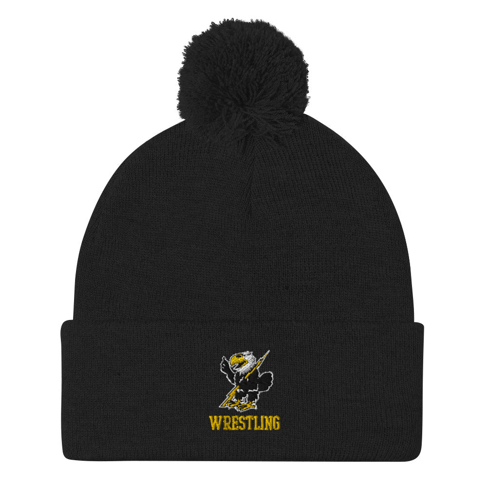 Cloud County CC Wrestling Pom-Pom Knit Cap