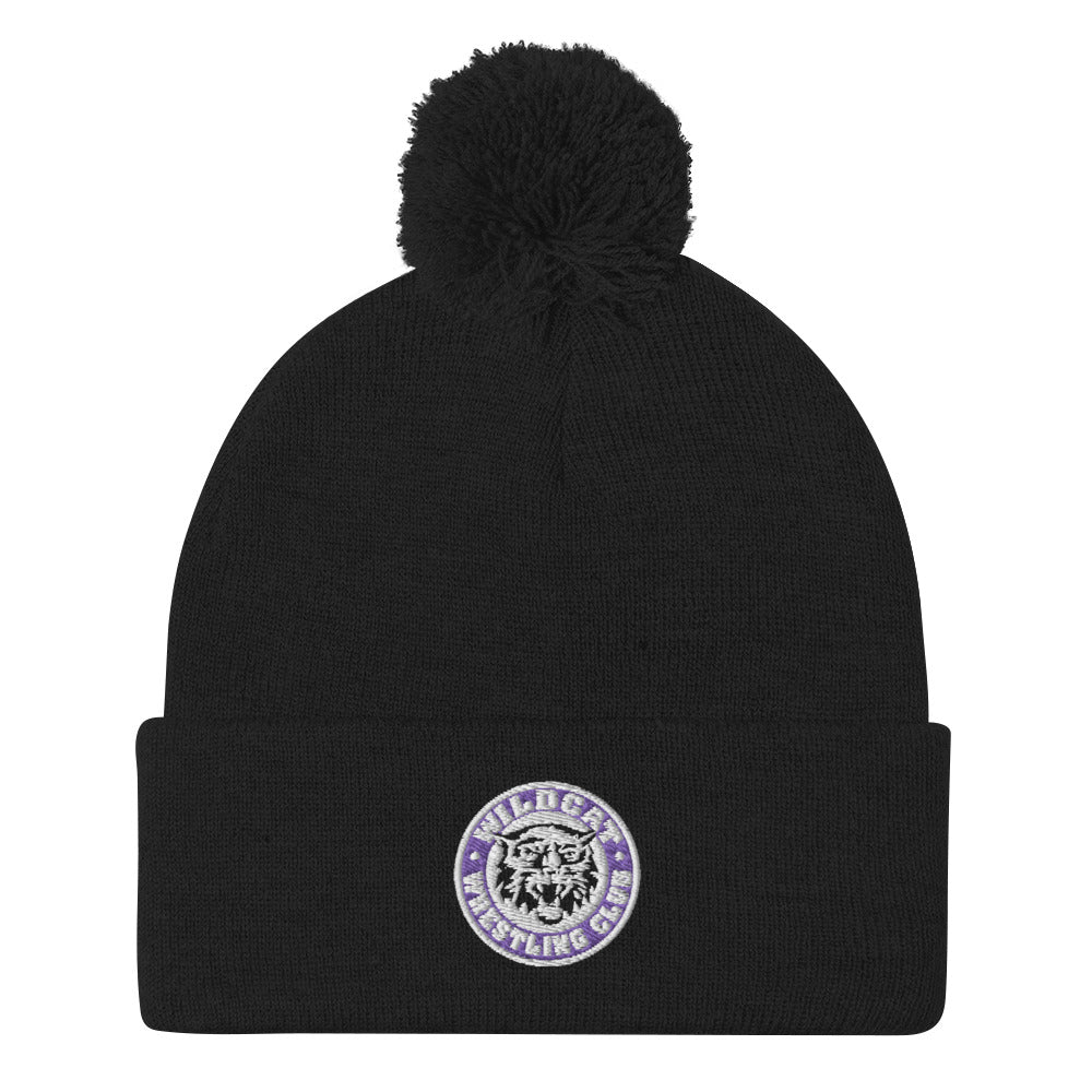 Wildcat Wrestling Club (Louisburg) Pom-Pom Knit Cap