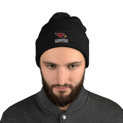 Corning High School Pom-Pom Knit Cap