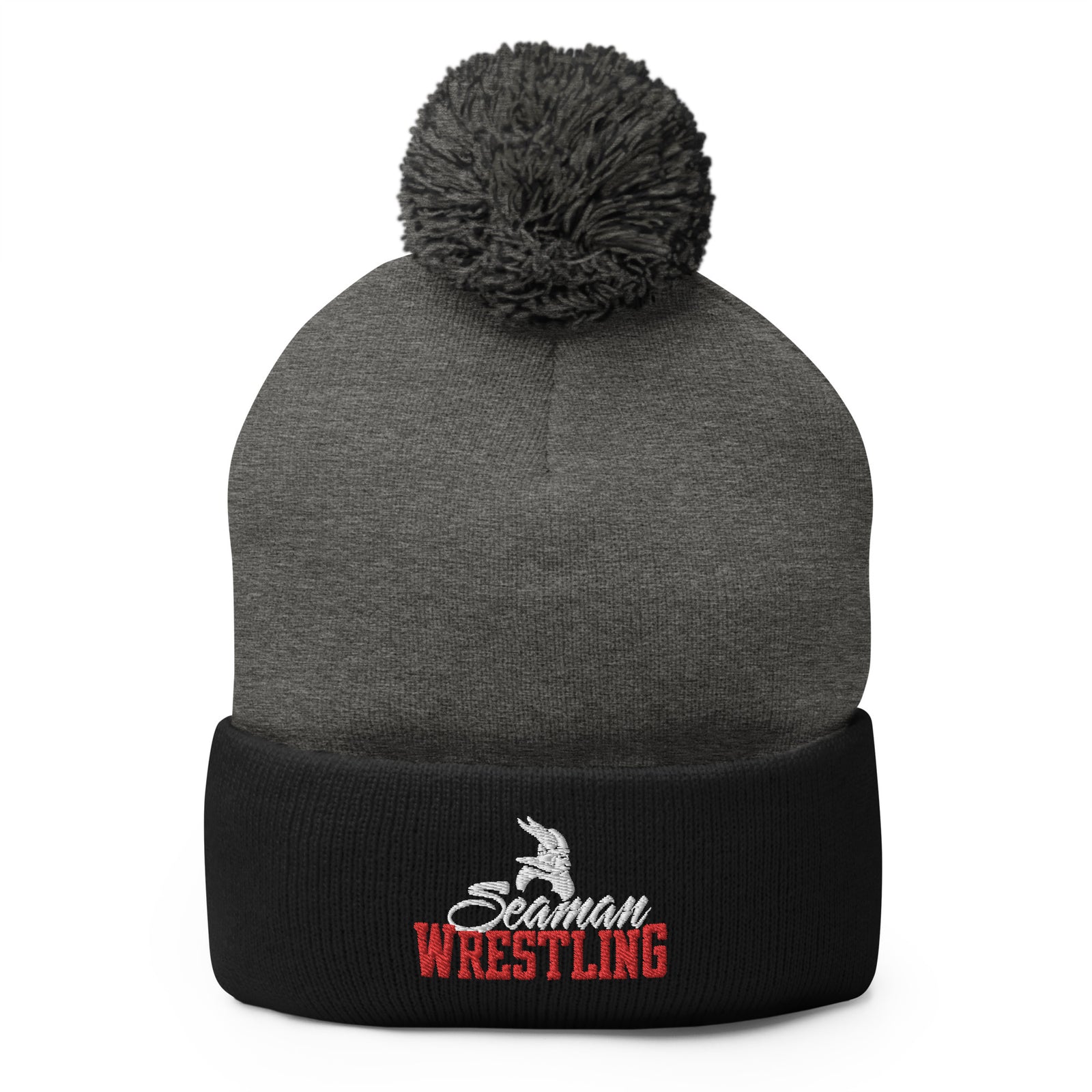 Topeka Seaman Wrestling Pom-Pom Knit Cap