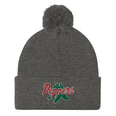 Peppers Softball Pom-Pom Beanie