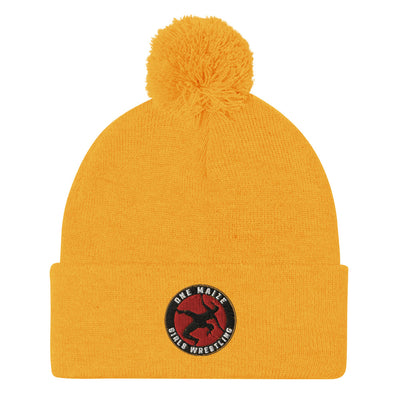 OneMaize Girls Wrestling Pom-Pom Beanie