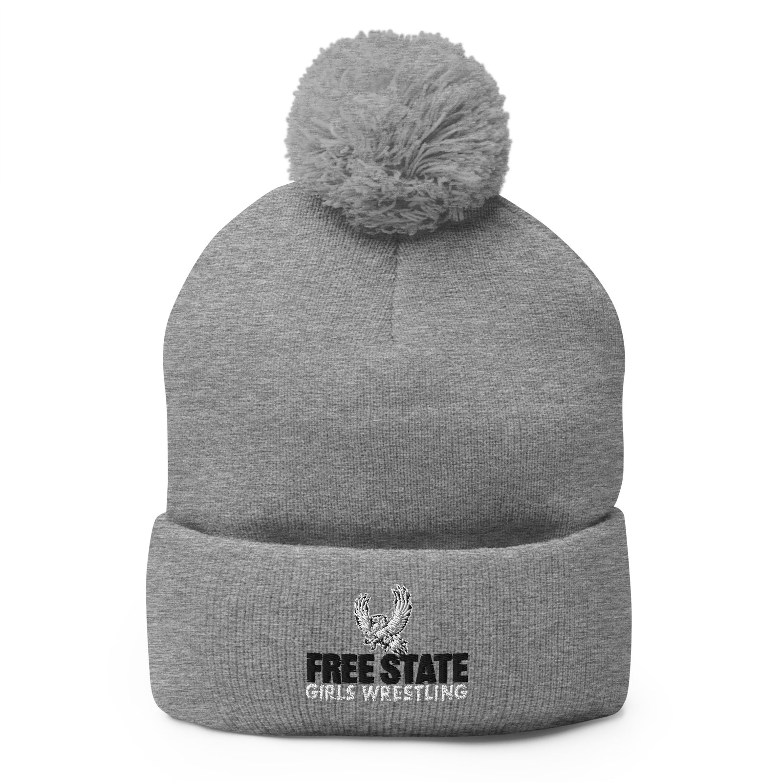 Lawrence Free State Girls Wrestling  Pom-Pom Knit Cap