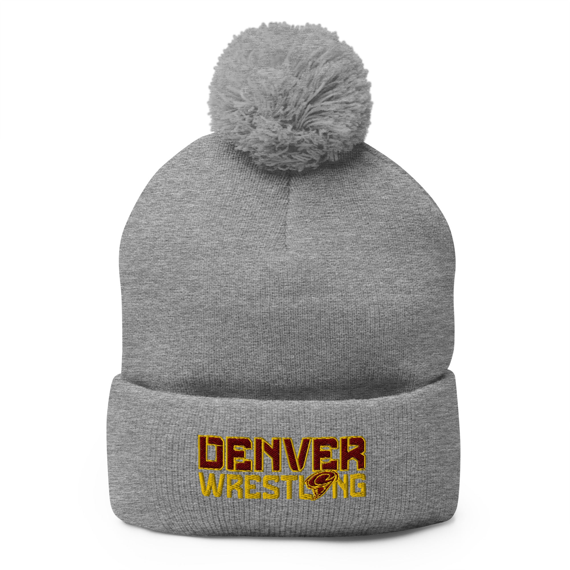 Denver Wrestling Pom-Pom Knit Cap