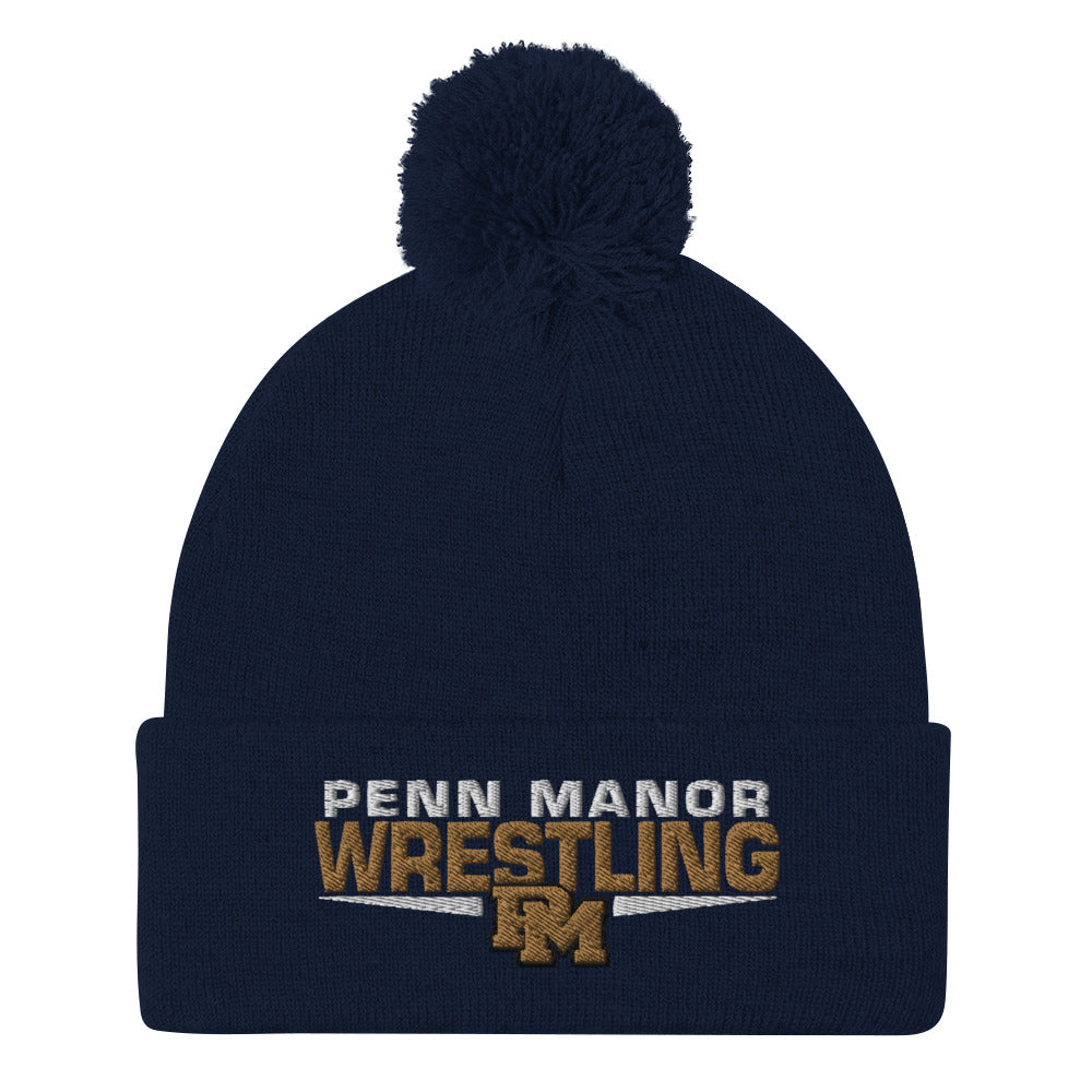 Penn Manor Comets Wrestling  Pom-Pom Knit Cap