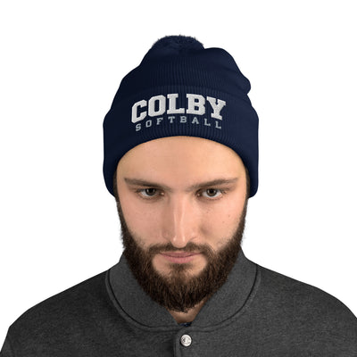 Colby Community College Softball Pom-Pom Knit Cap