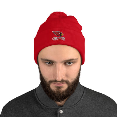 Corning High School Pom-Pom Knit Cap