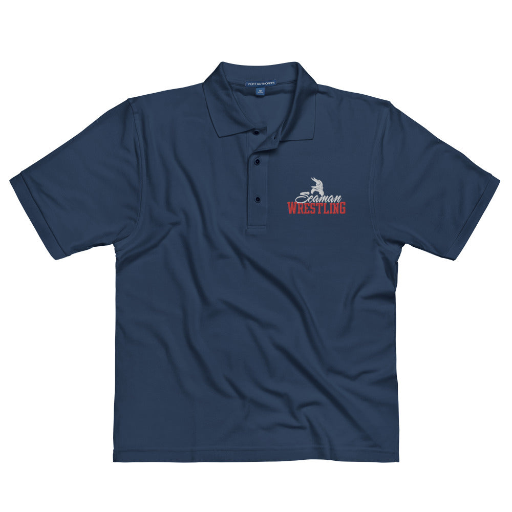 Topeka Seaman Wrestling Embroidered Men's Premium Polo