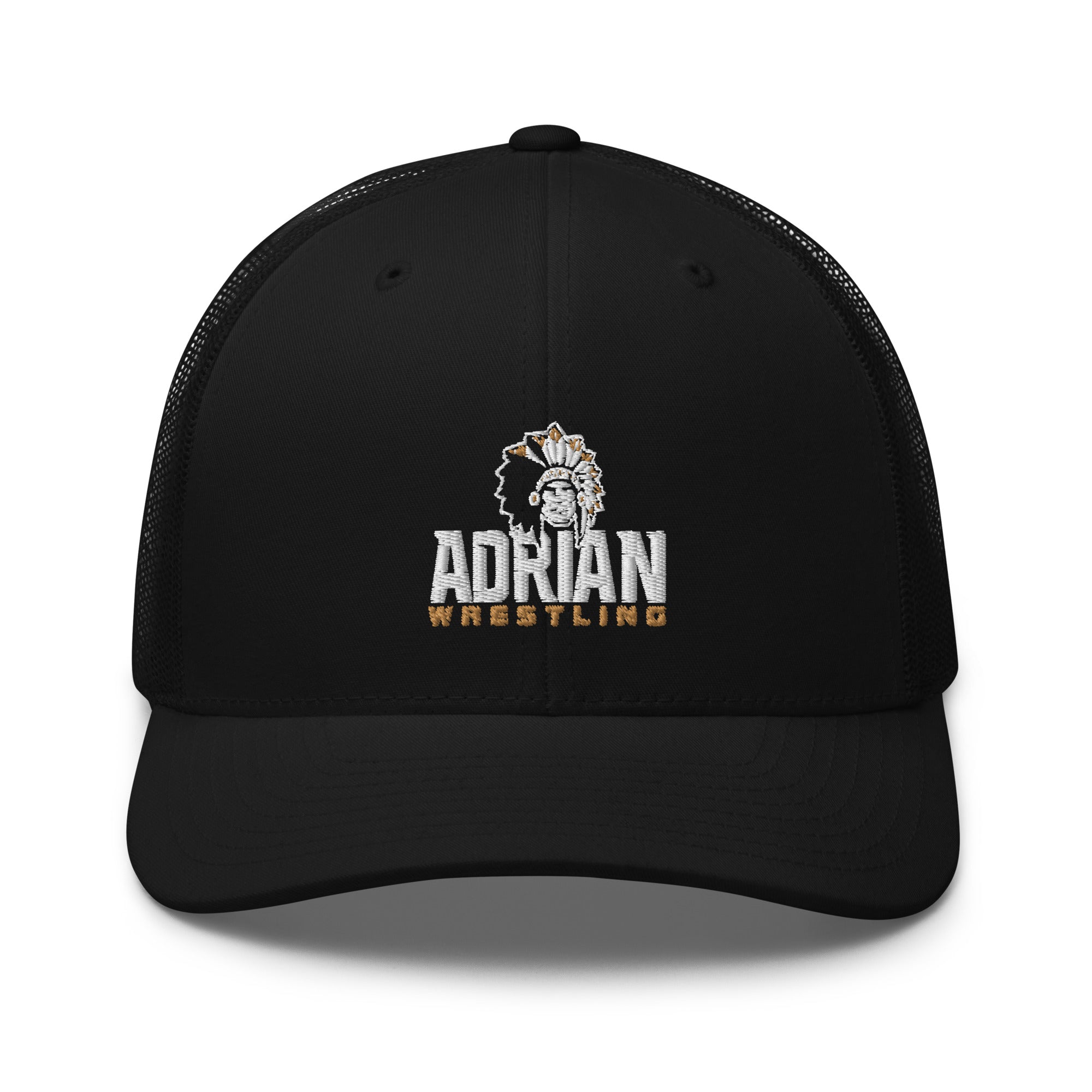【TLLDAWN】PIERCE LOGO TRUCKER CAP BLACK Adrian Wrestling Retro Trucker Hat - Blue Chip Athletic