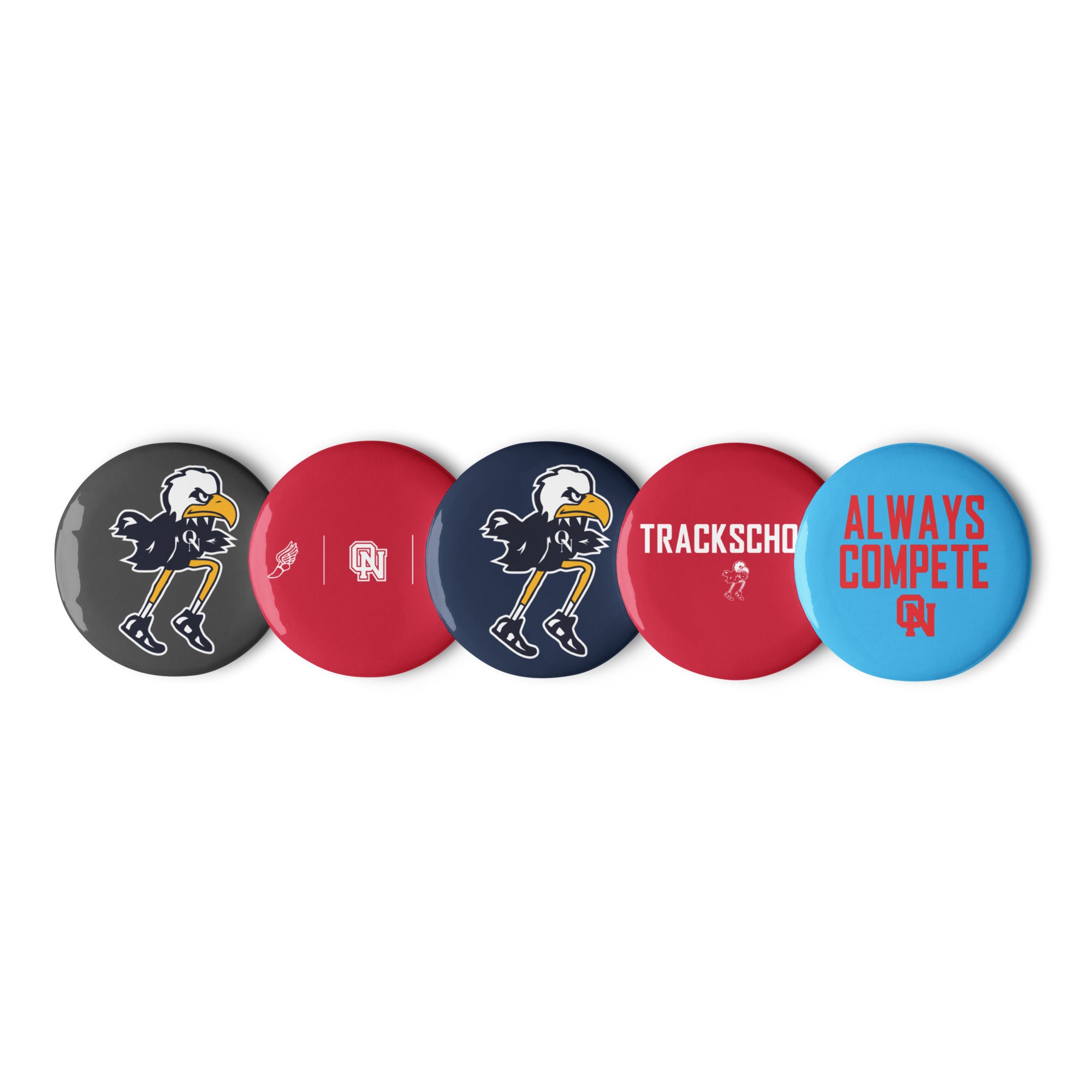 Olathe North Track & Field Set of pin buttons