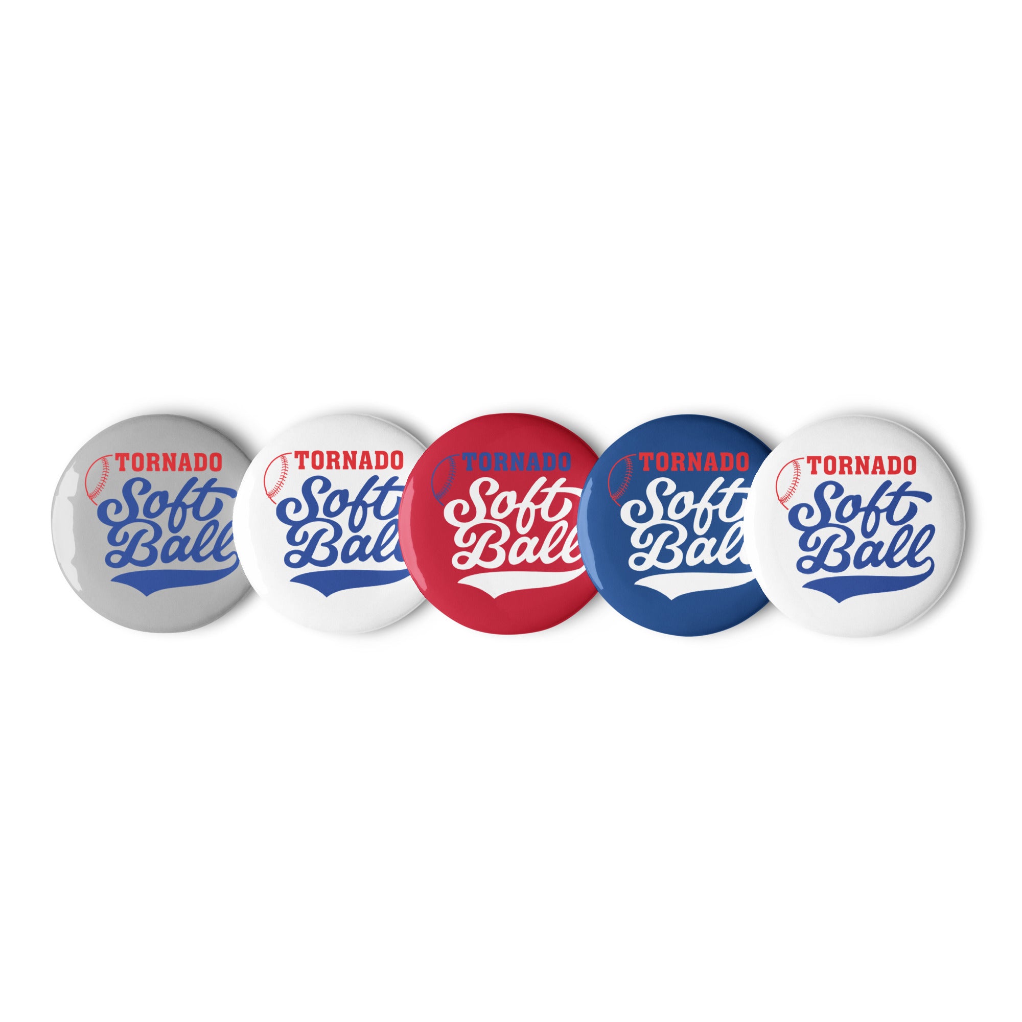 Eureka Softball Set of pin buttons