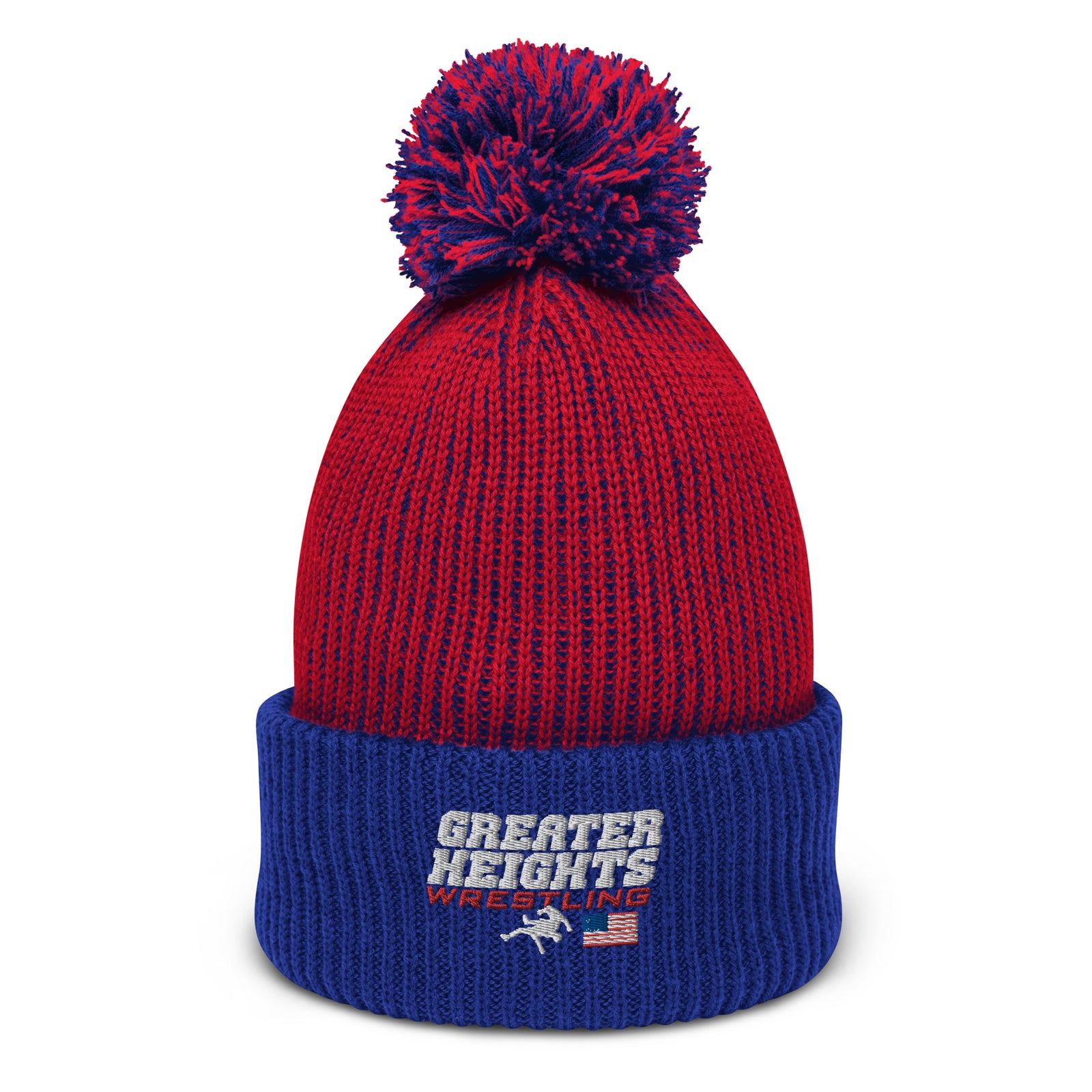 Greater Heights Wrestling Pom-Pom Beanie