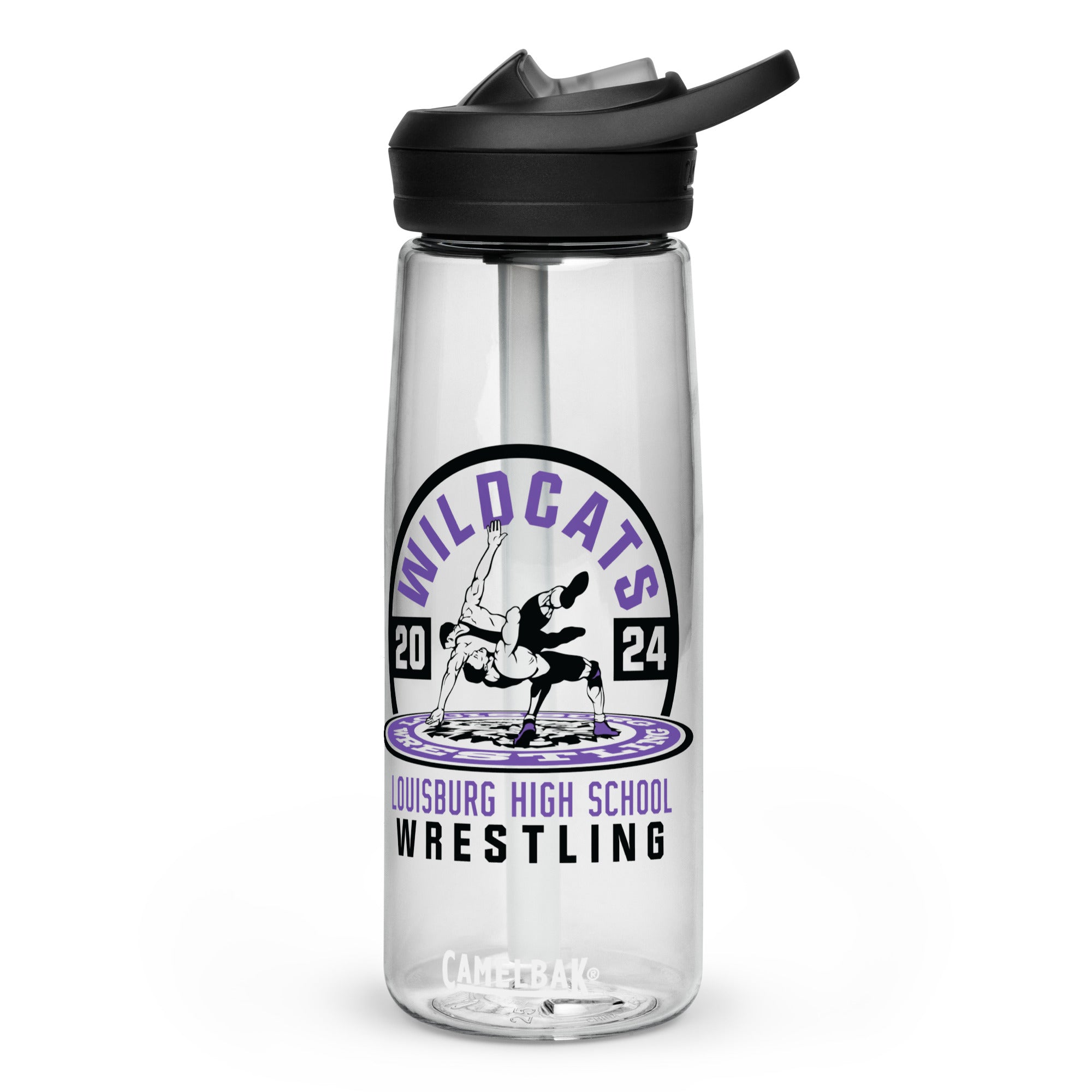 Louisburg High School Wrestling Sports water bottle