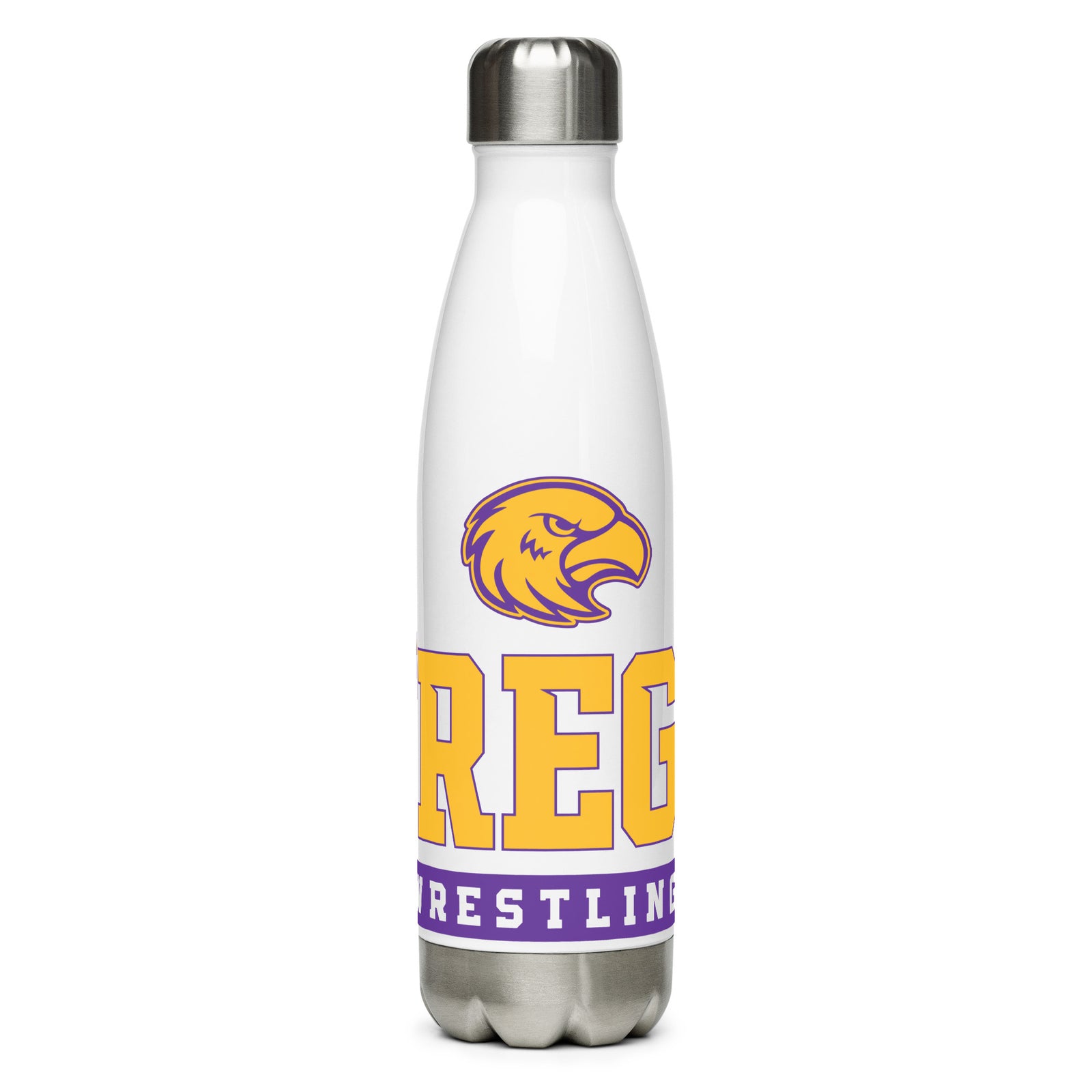 Trego Community High School Wrestling Stainless Steel Water Bottle