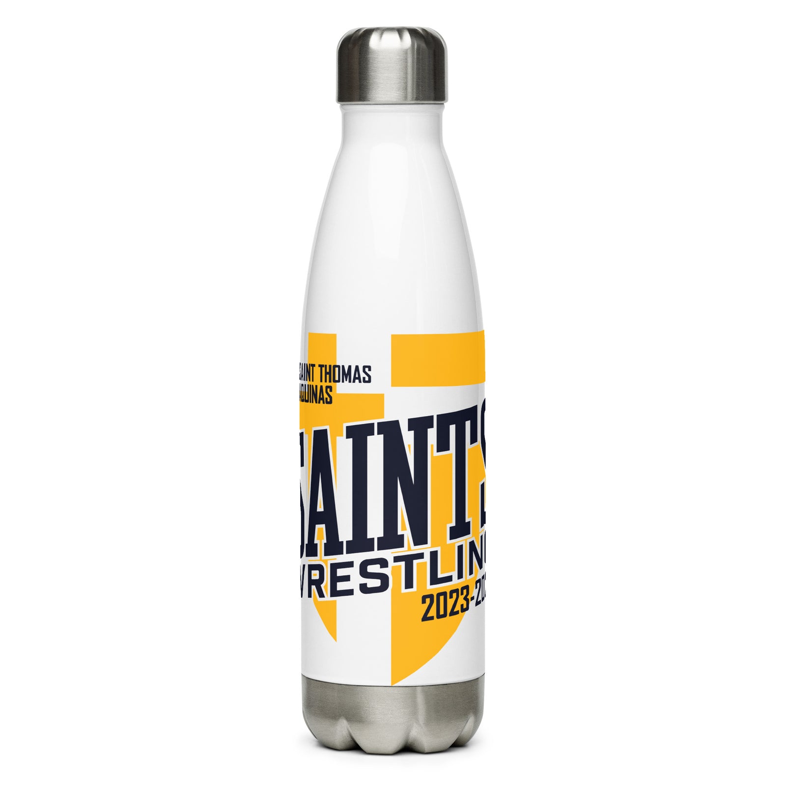 Saint Thomas Aquinas Wrestling Stainless Steel Water Bottle