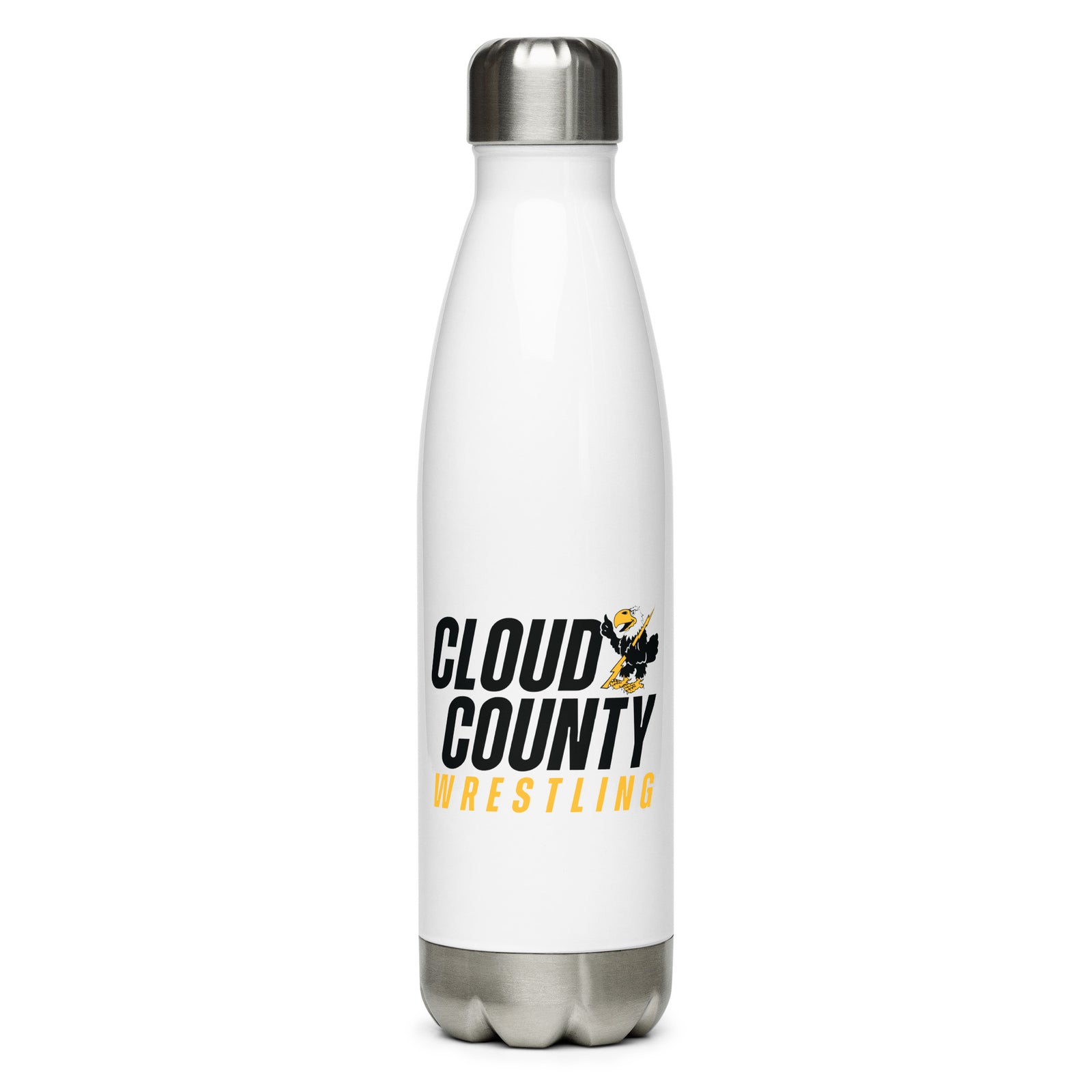 Cloud County CC Wrestling Stainless Steel Water Bottle