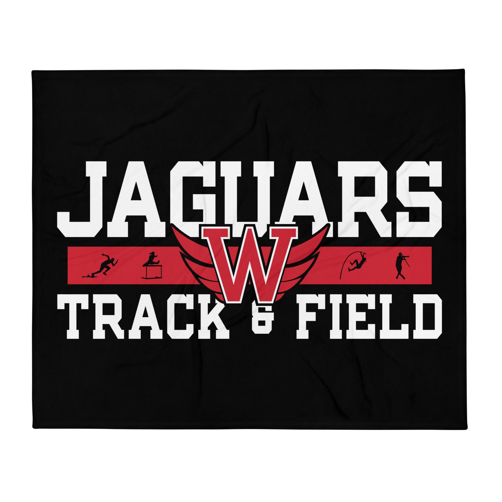 Blue Valley West Track & Field Throw Blanket 50 x 60