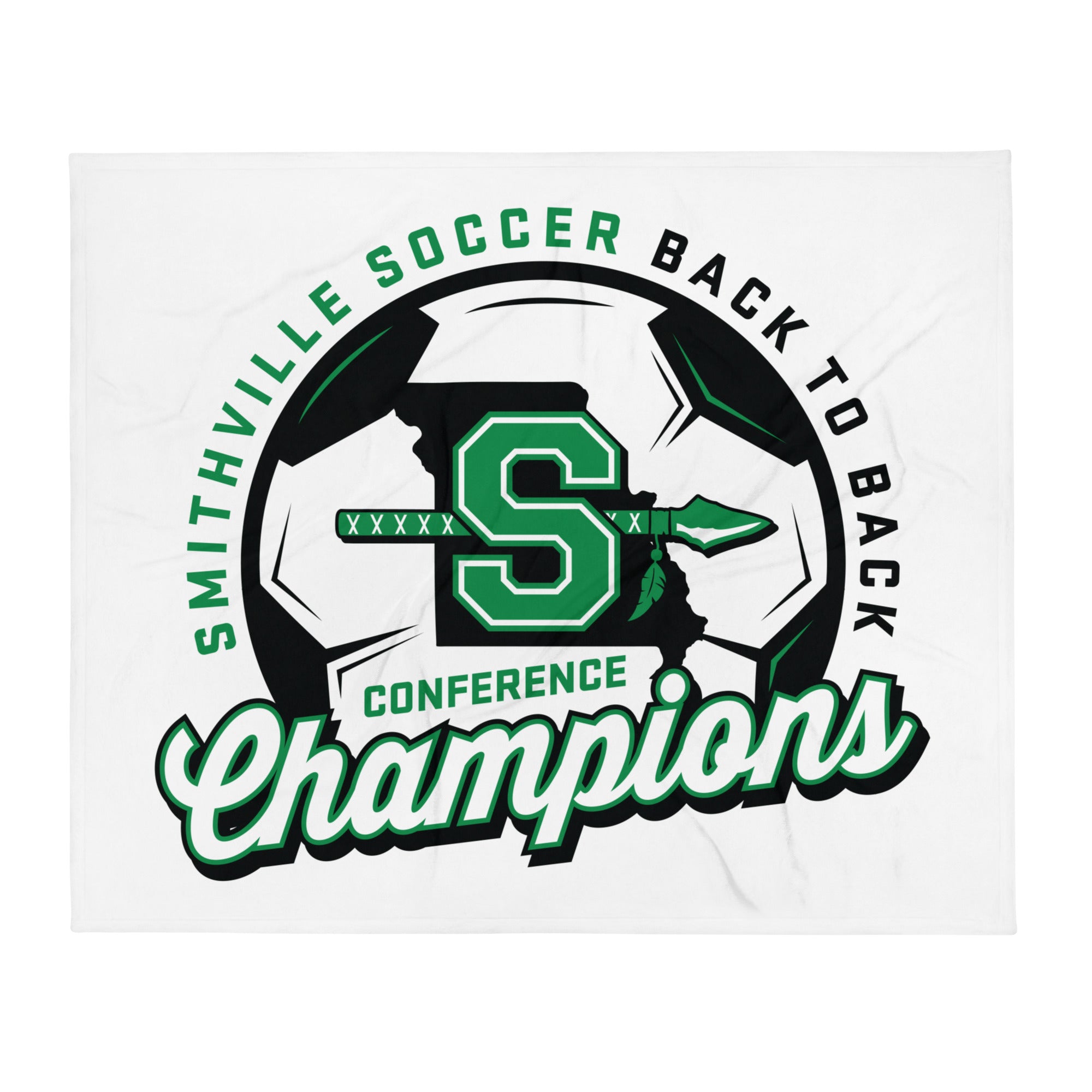 Smithville Soccer Back2Back Conference Champs Throw Blanket