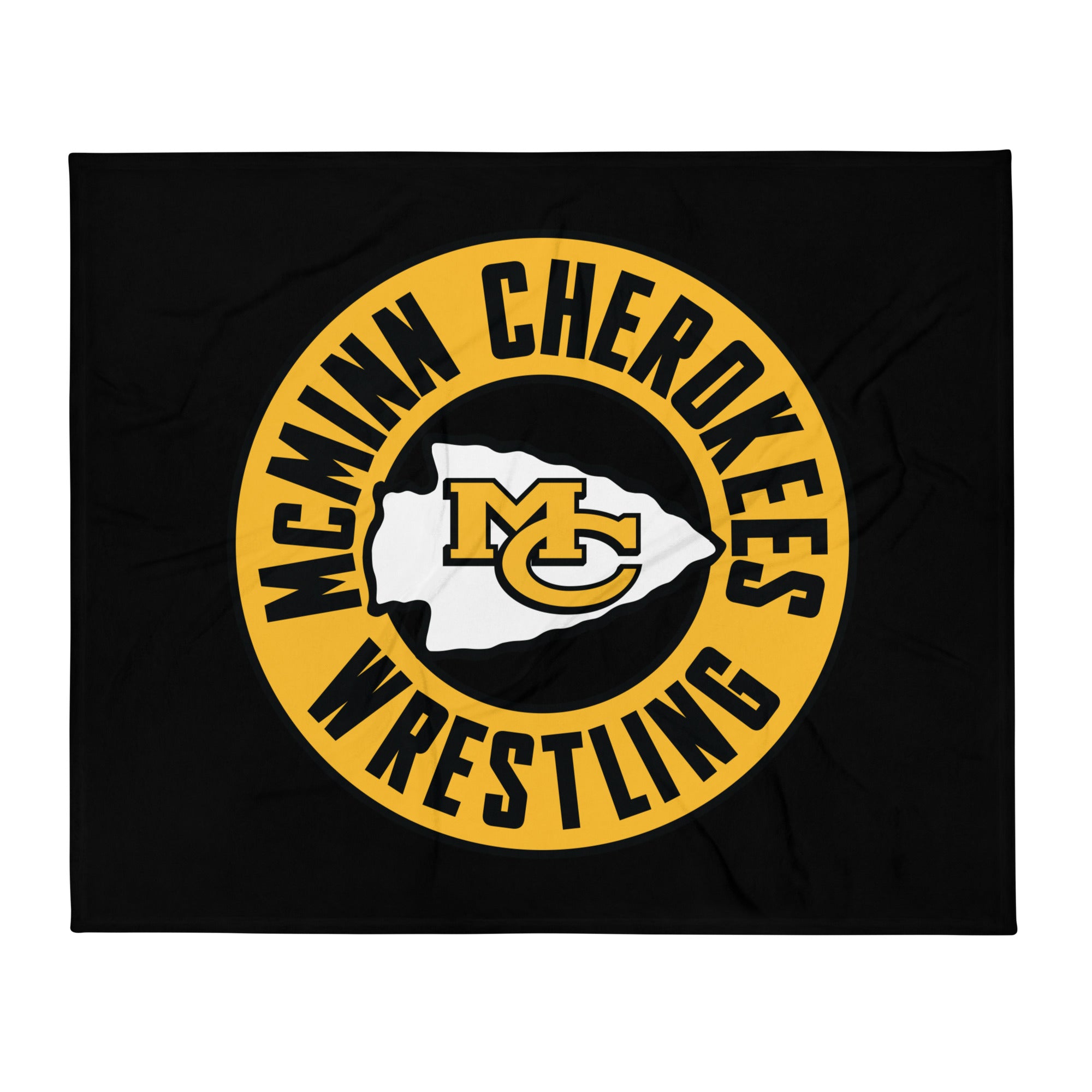 McMinn Cherokees Wrestling Throw Blanket 50 x 60