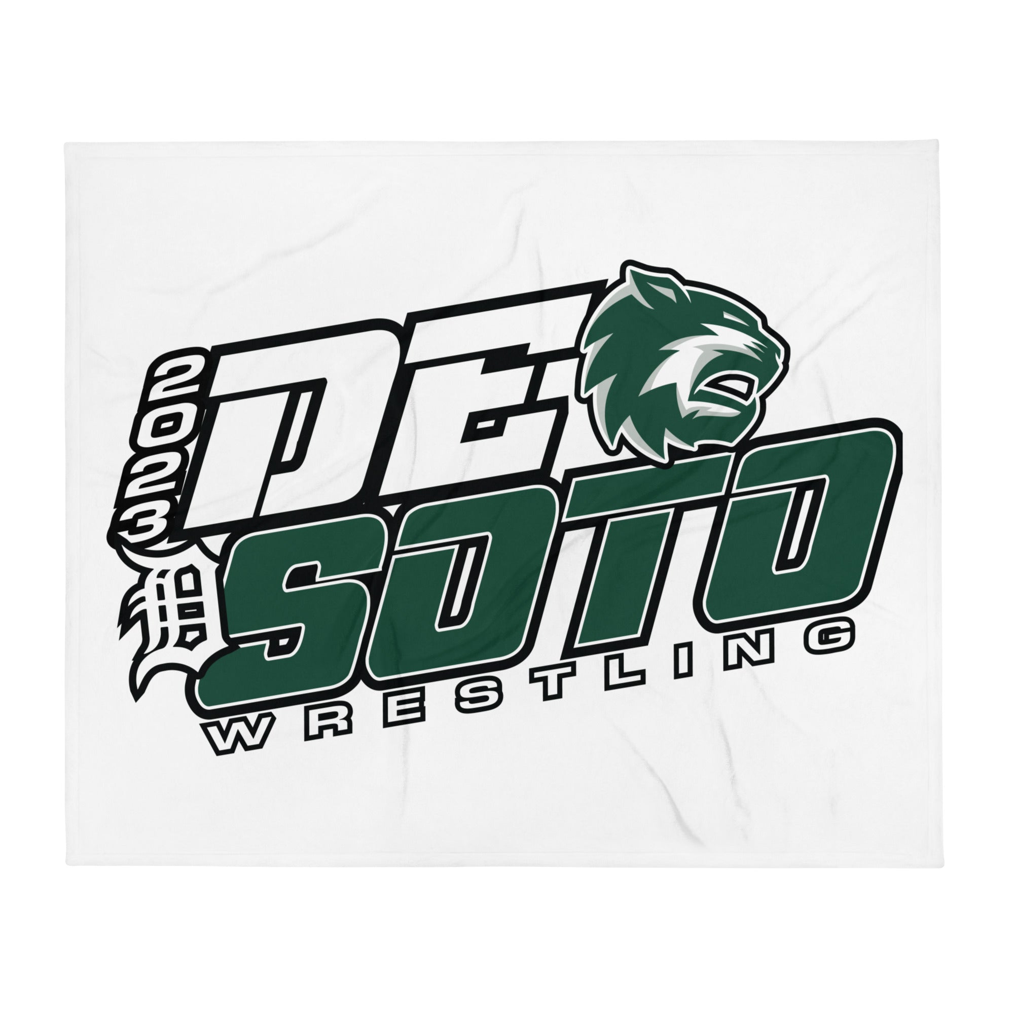 De Soto High School Wrestling Throw Blanket 50 x 60