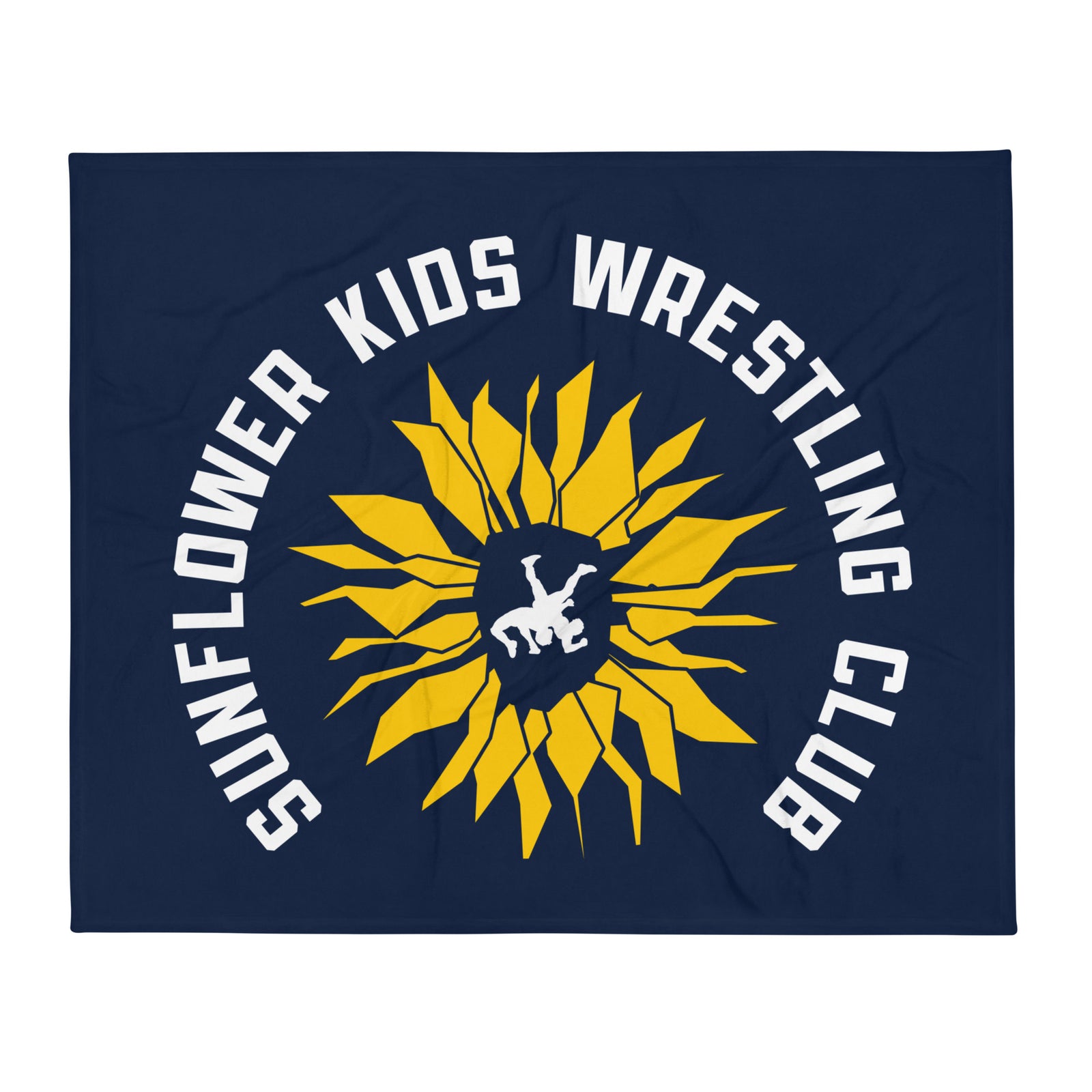 Sunflower Kids Wrestling Club Throw Blanket 50 x 60