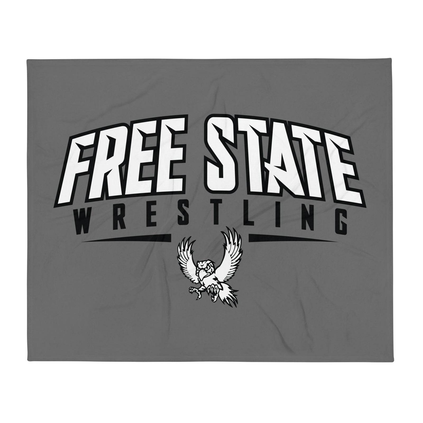 Lawrence Free State Wrestling Throw Blanket 50 x 60