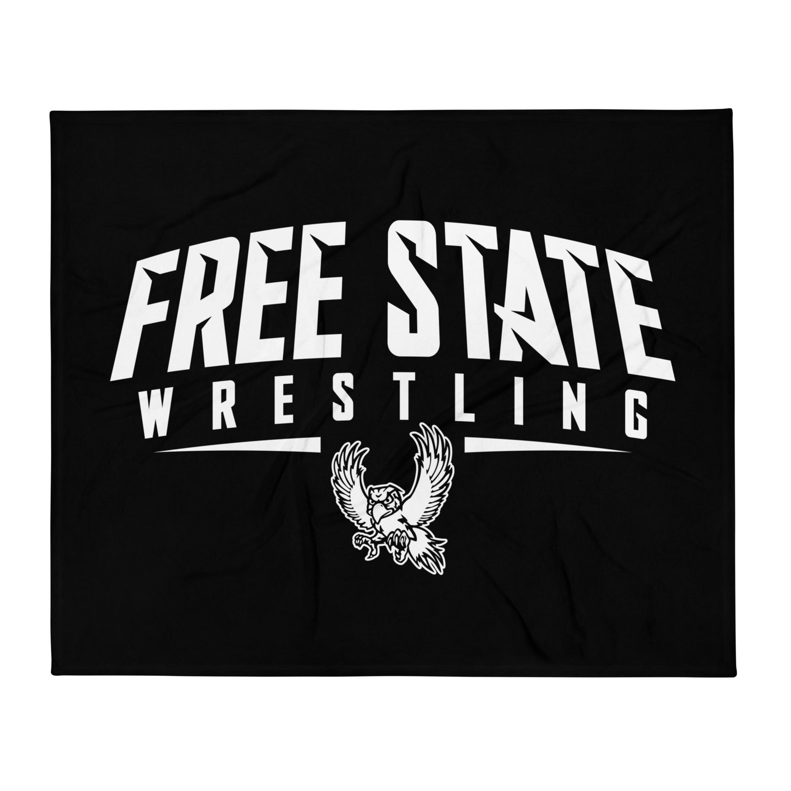 Lawrence Free State Wrestling Throw Blanket 50 x 60