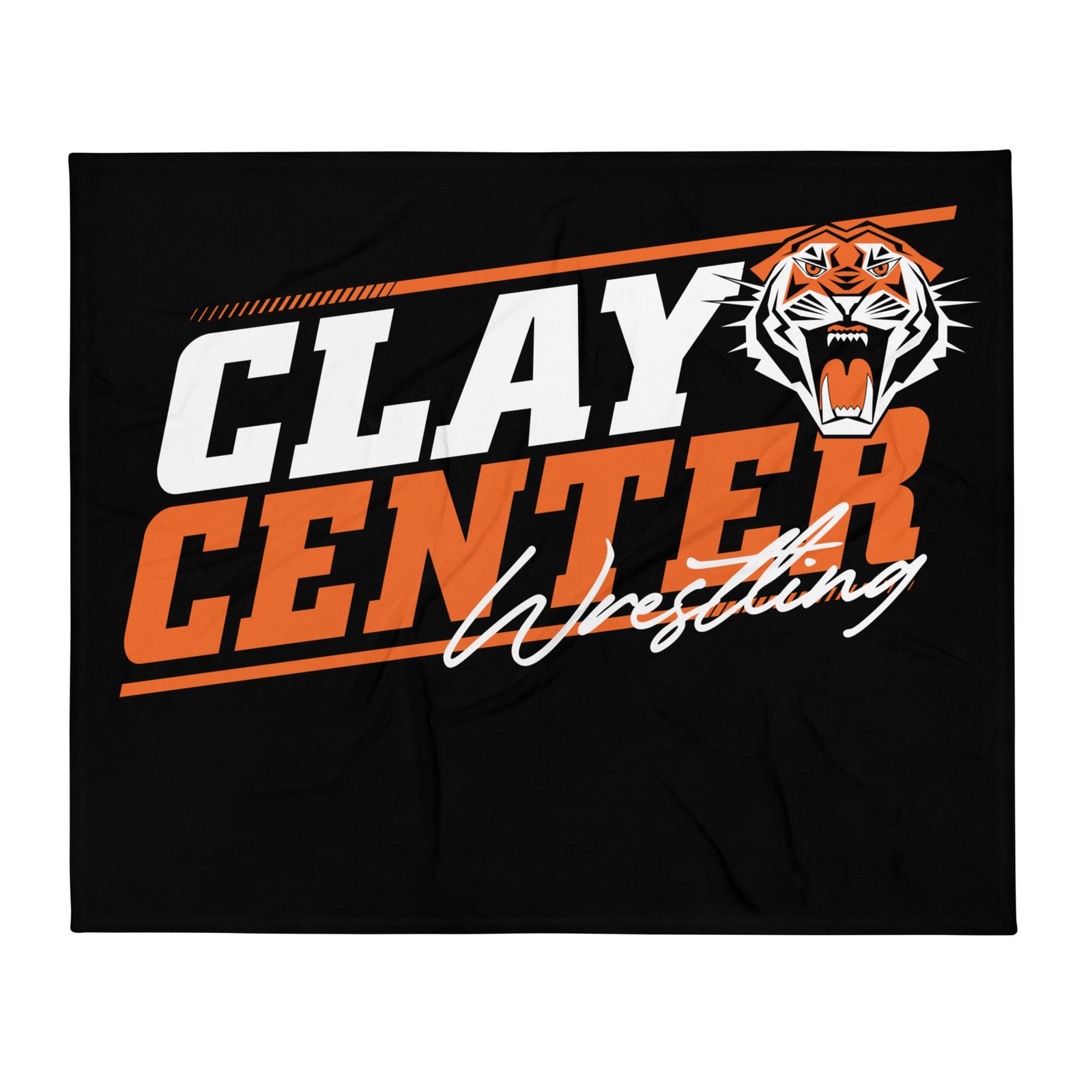 Clay Center Wrestling Throw Blanket 50 x 60