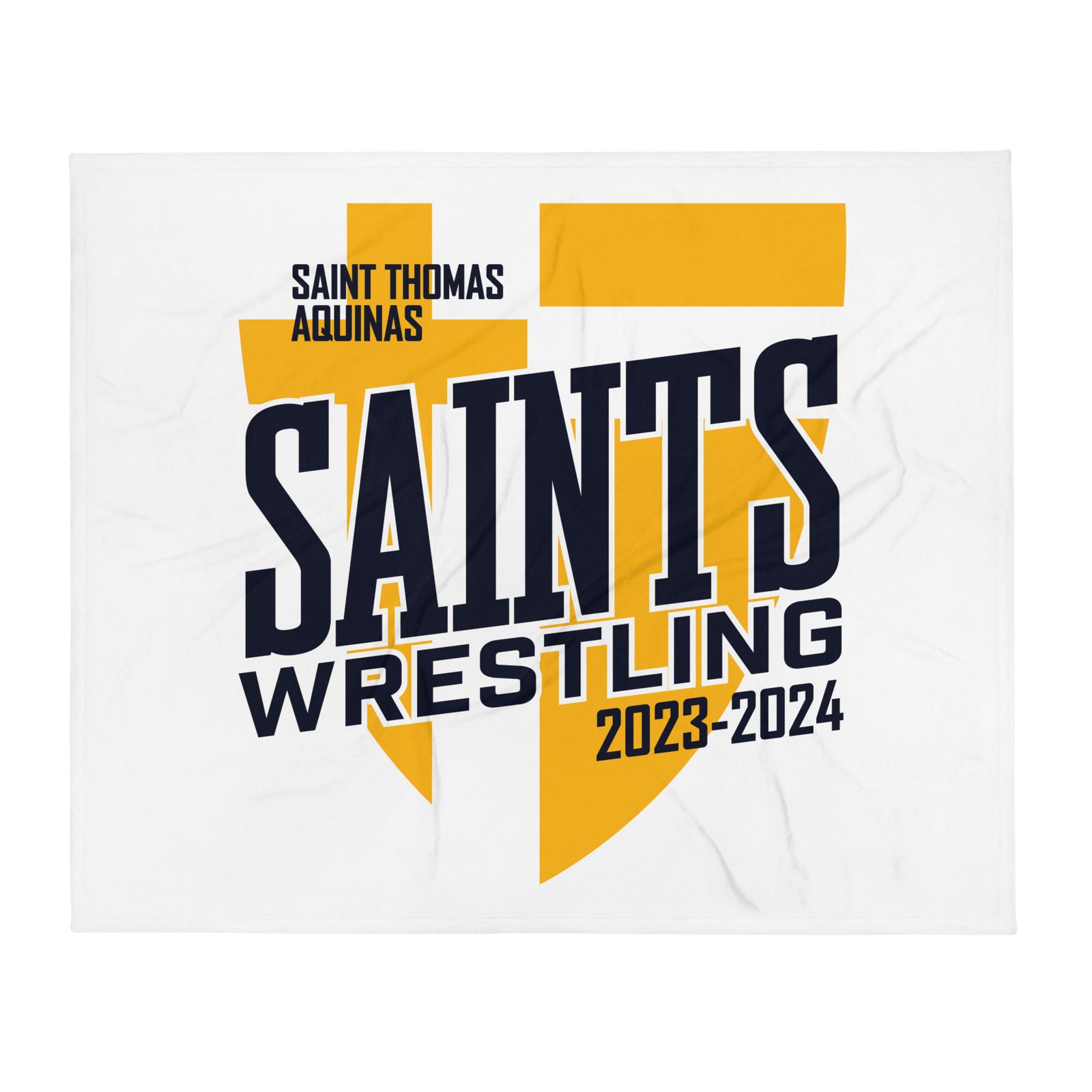 Saint Thomas Aquinas Wrestling Throw Blanket 50 x 60