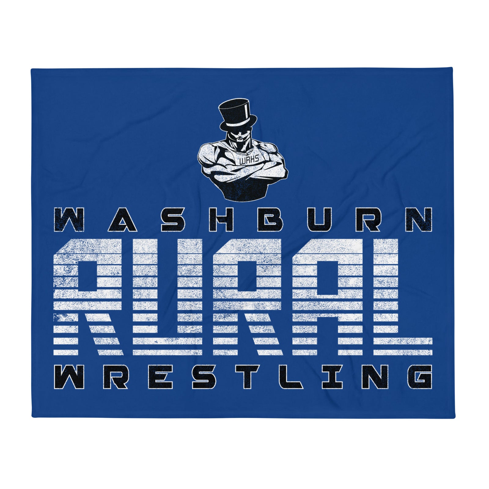 Washburn Rural Wrestling Throw Blanket