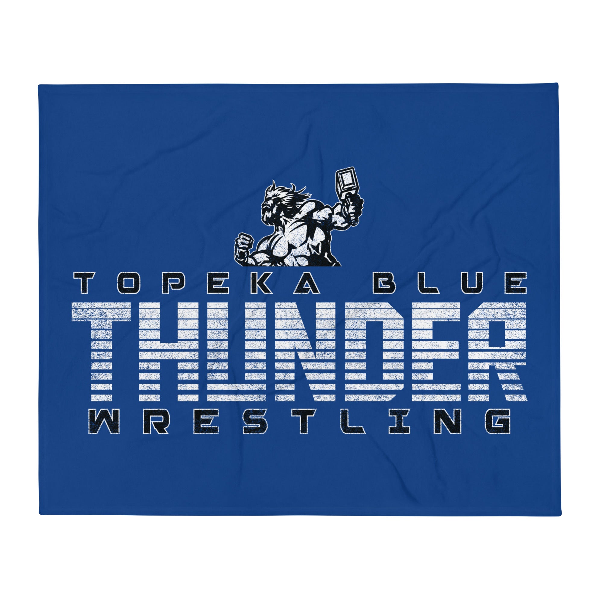 Topeka Blue Thunder Wrestling Throw Blanket
