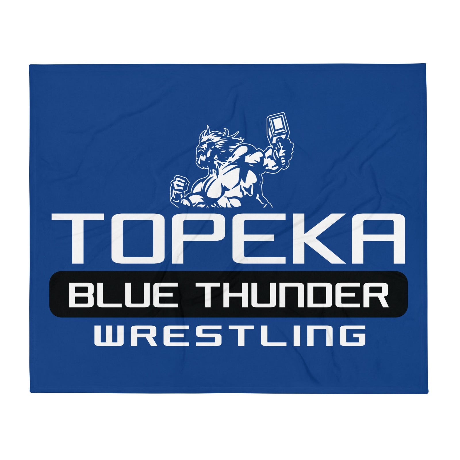 Topeka Blue Thunder Wrestling Throw Blanket