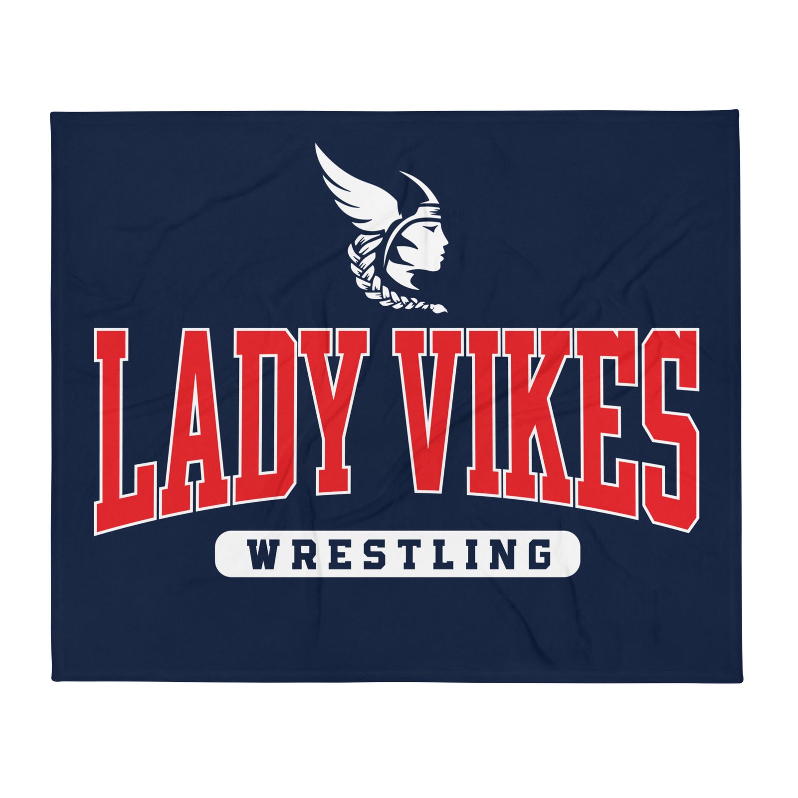 Lady Vikes Wrestling Throw Blanket 50 x 60