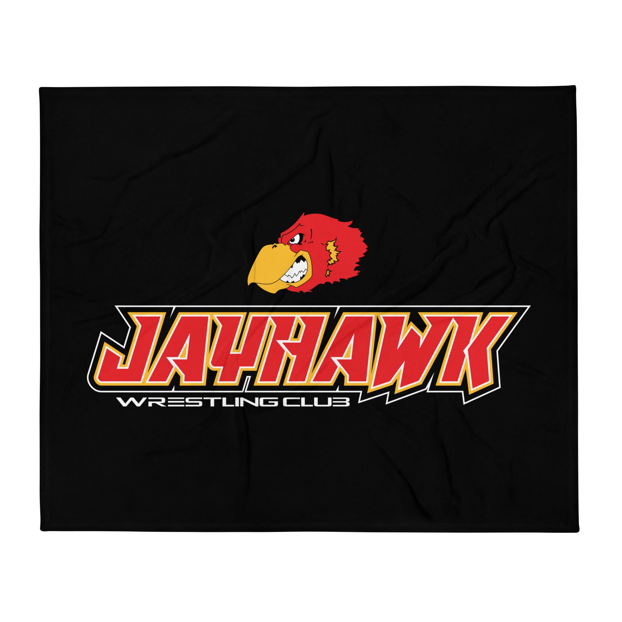 Jayhawk Wrestling Club Throw Blanket 50 x 60
