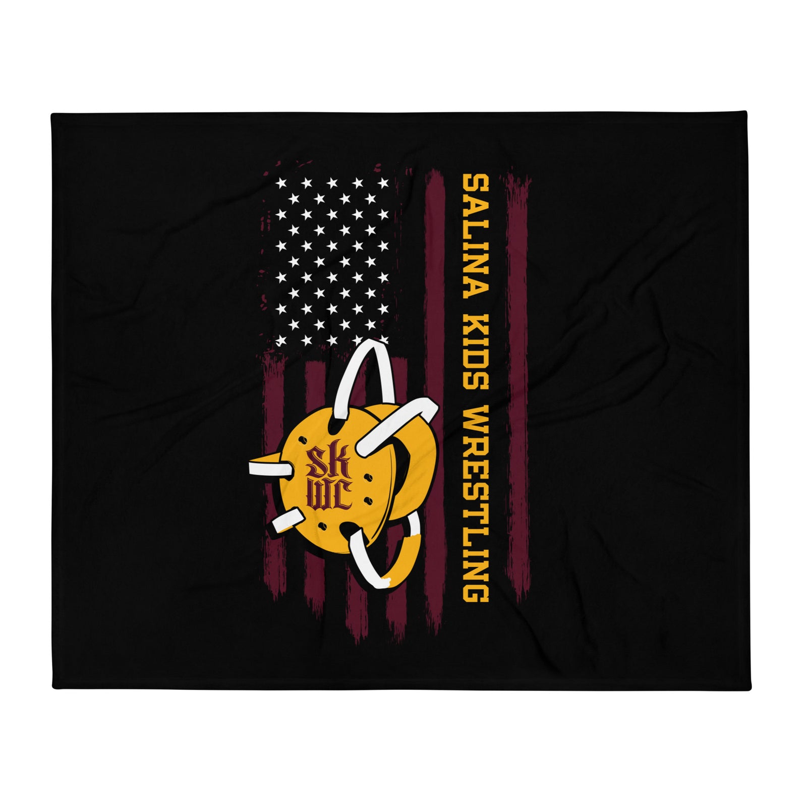 Salina Kids Wrestling Club Throw Blanket 50 x 60