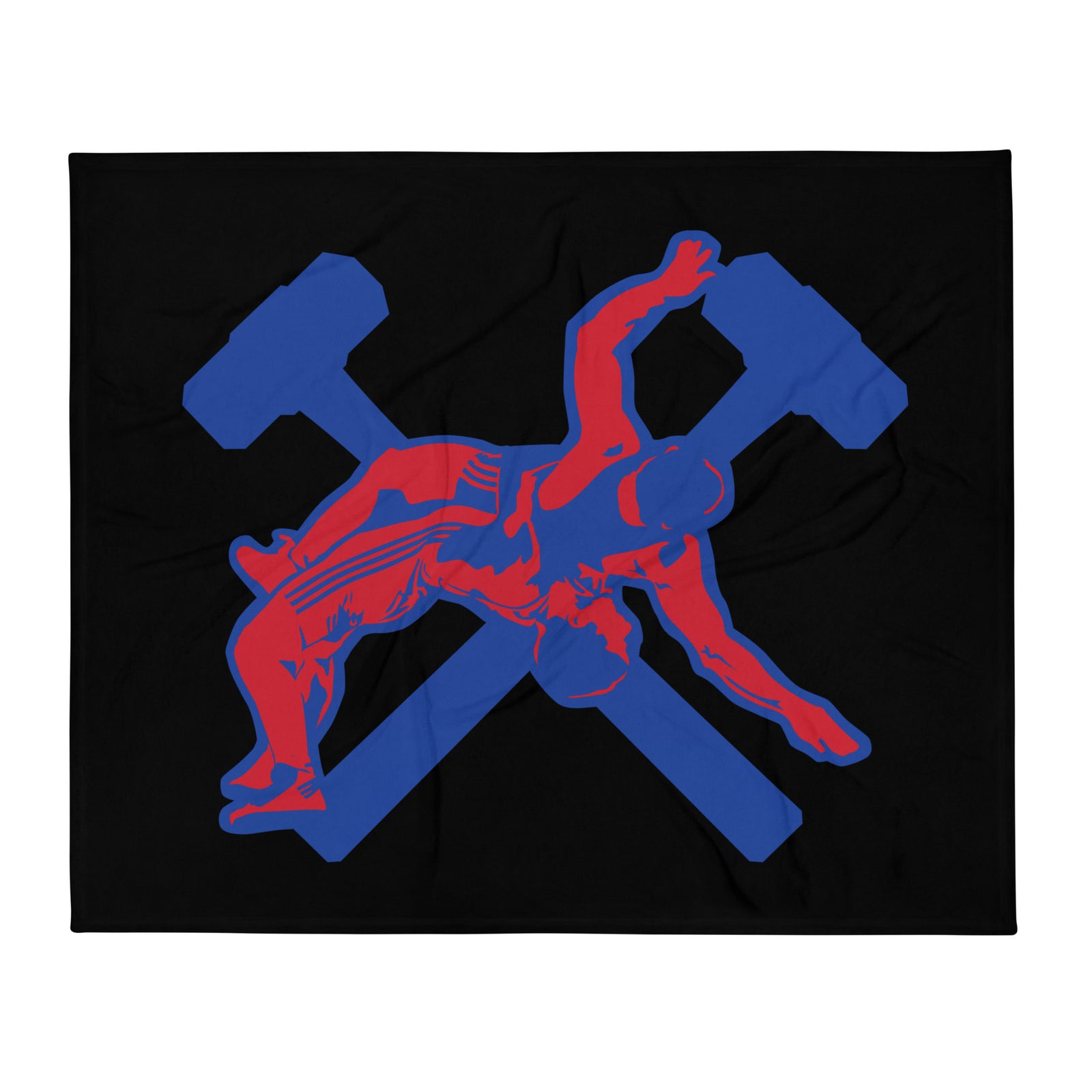 Wrecking Crew Wrestling Throw Blanket 50 x 60