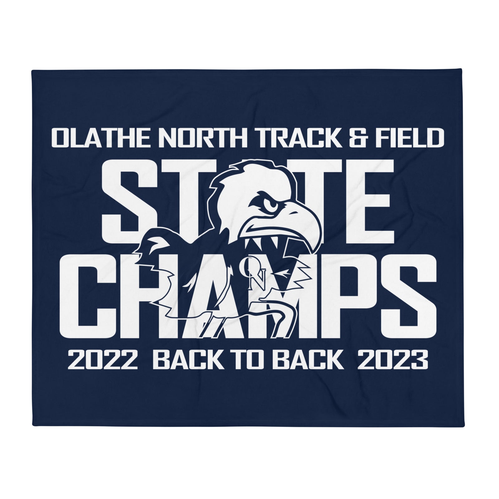 Olathe North Track & Field State Champs Throw Blanket