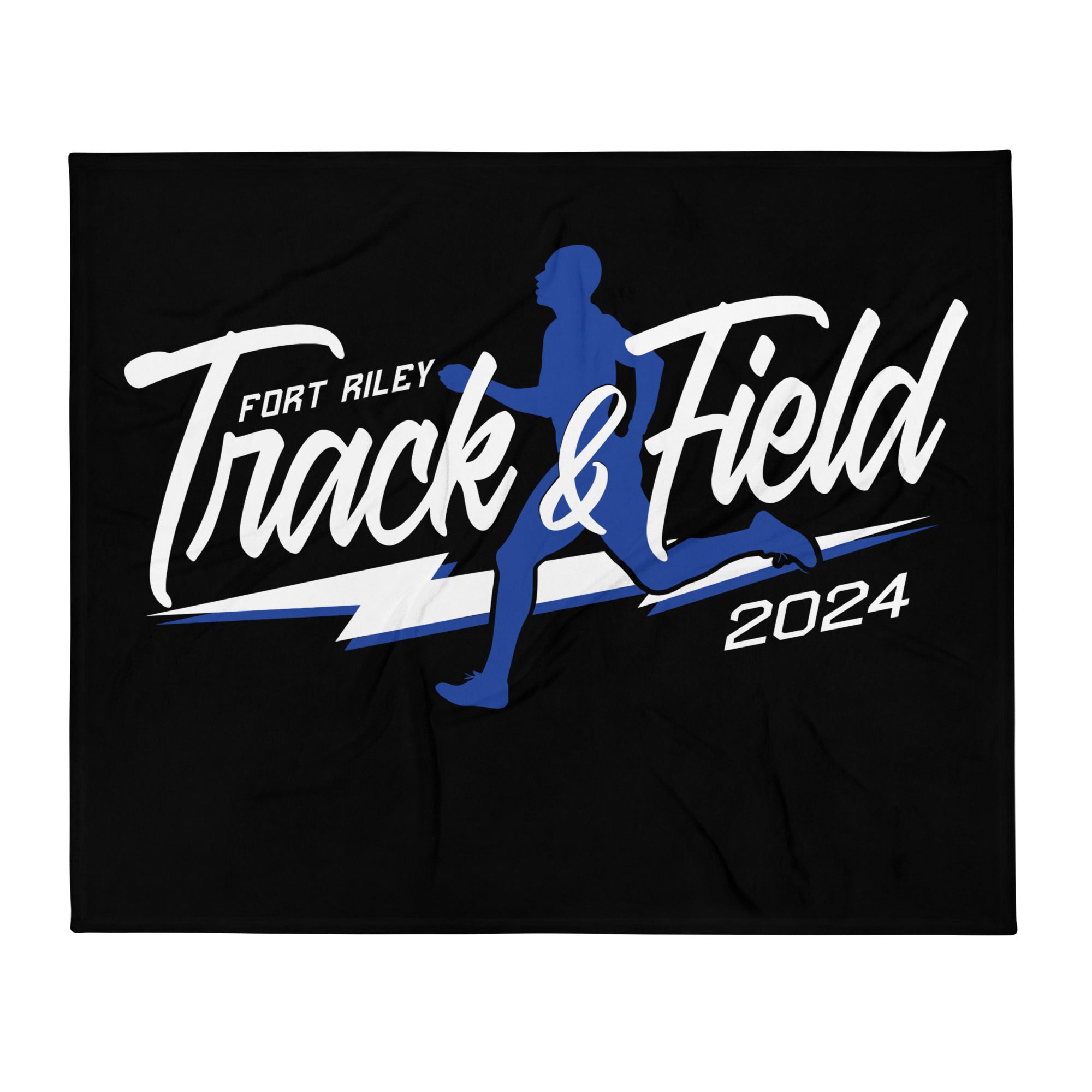 Fort Riley Track & Field Throw Blanket 50 x 60