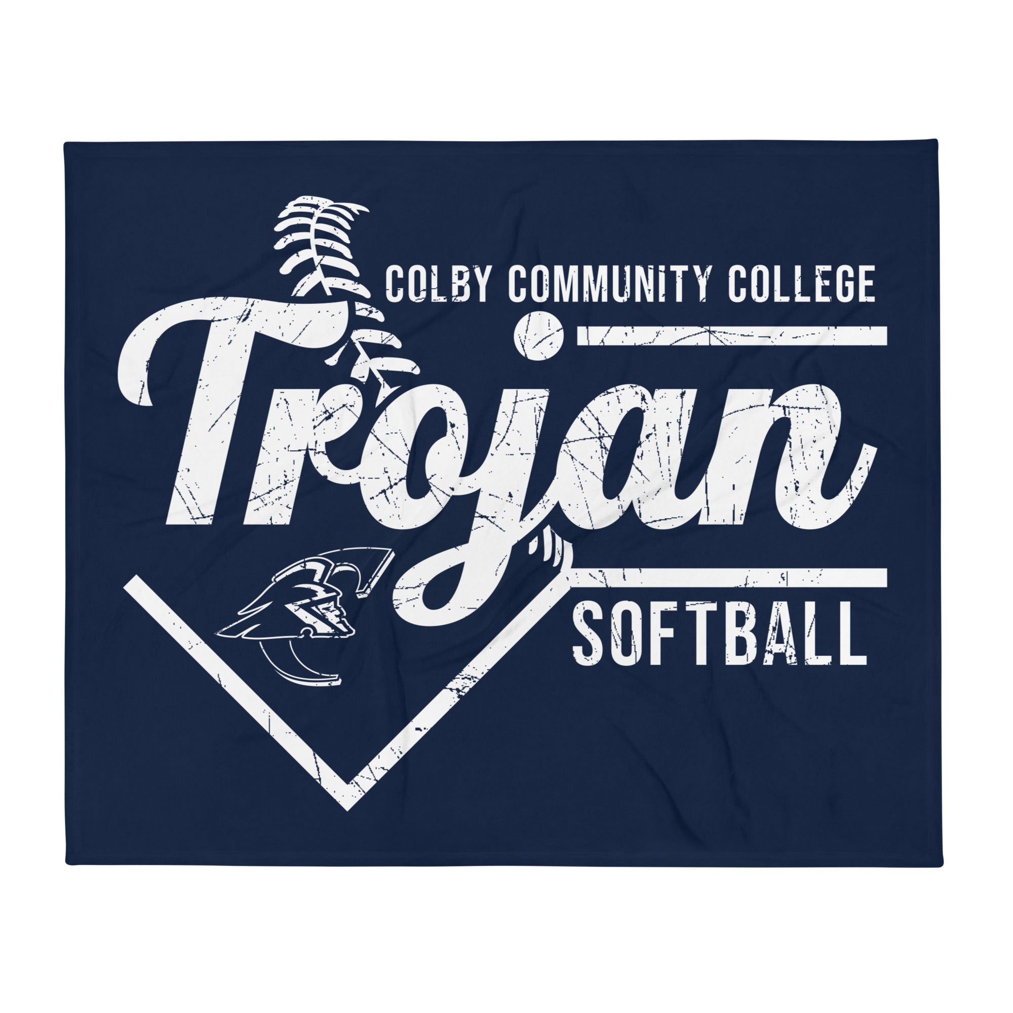 Colby Community College Softball Throw Blanket 50 x 60