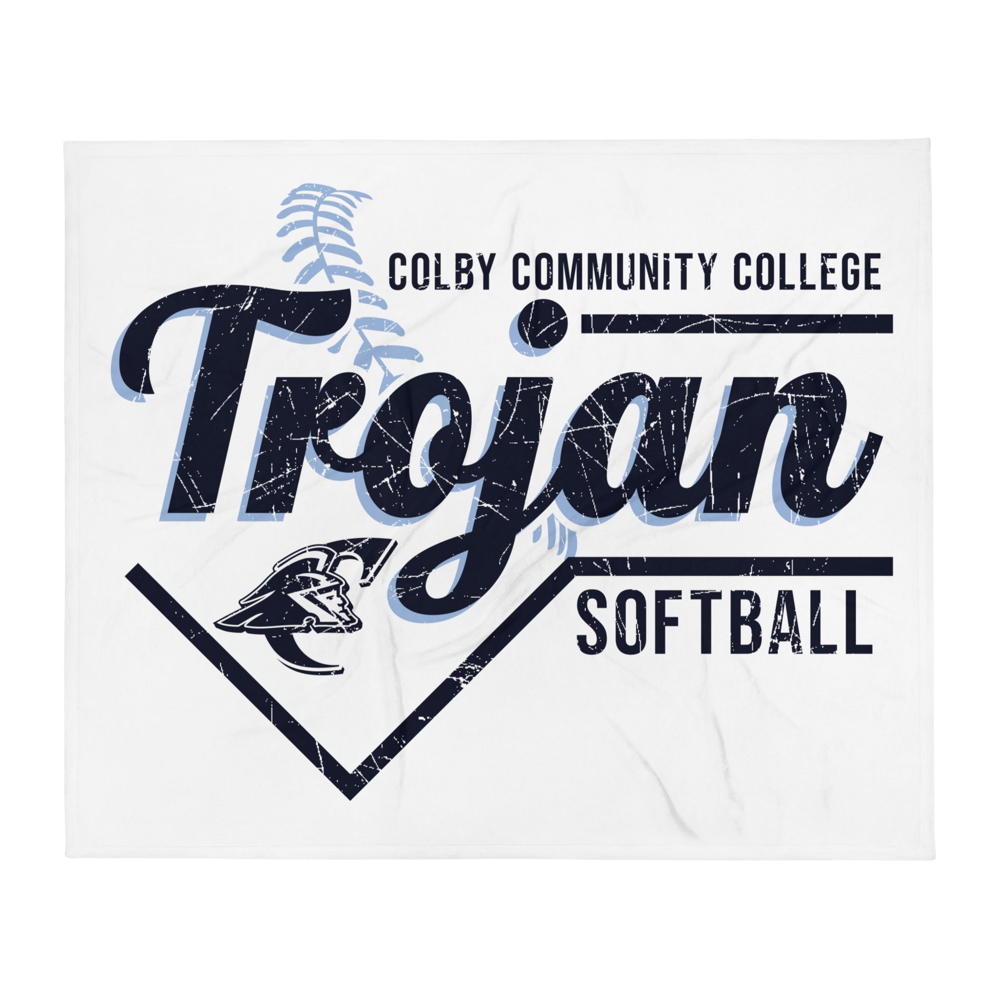 Colby Community College Softball Throw Blanket 50 x 60