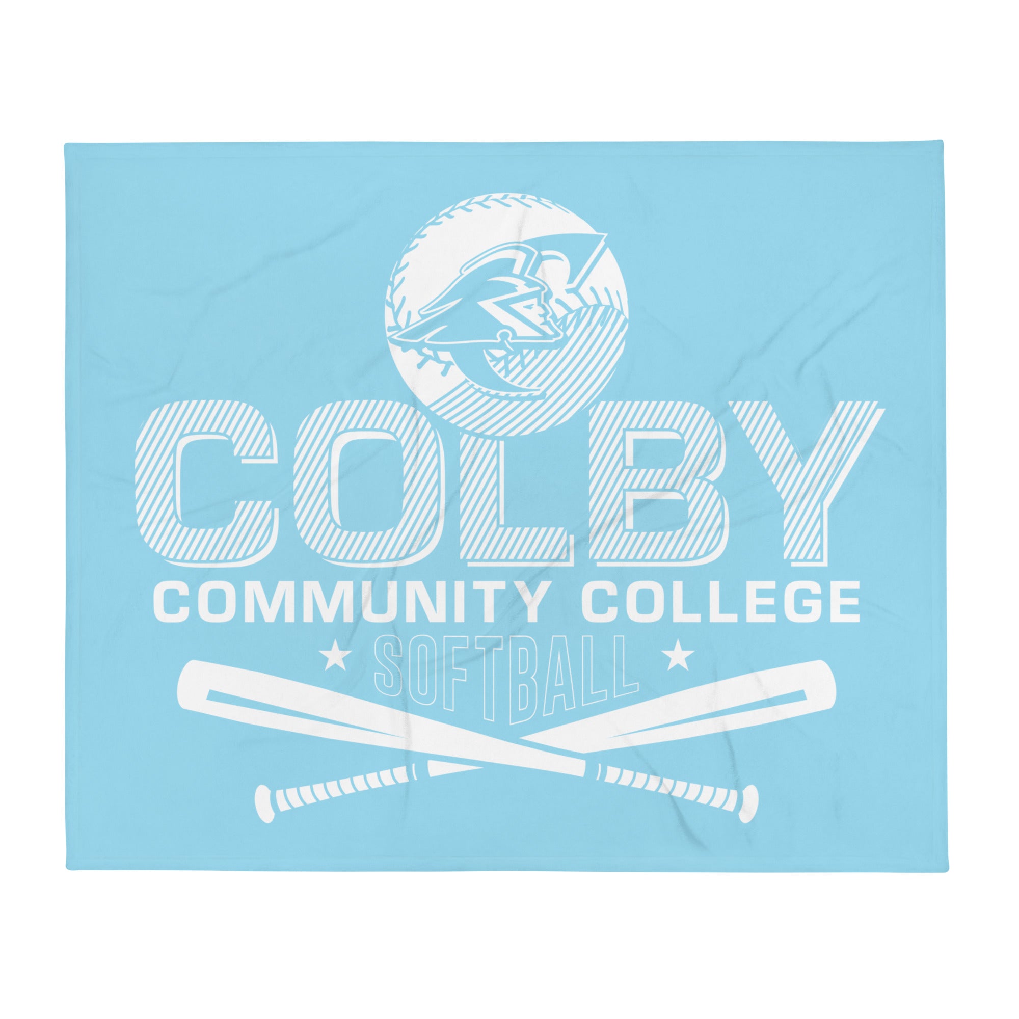 Colby Community College Softball Throw Blanket 50 x 60