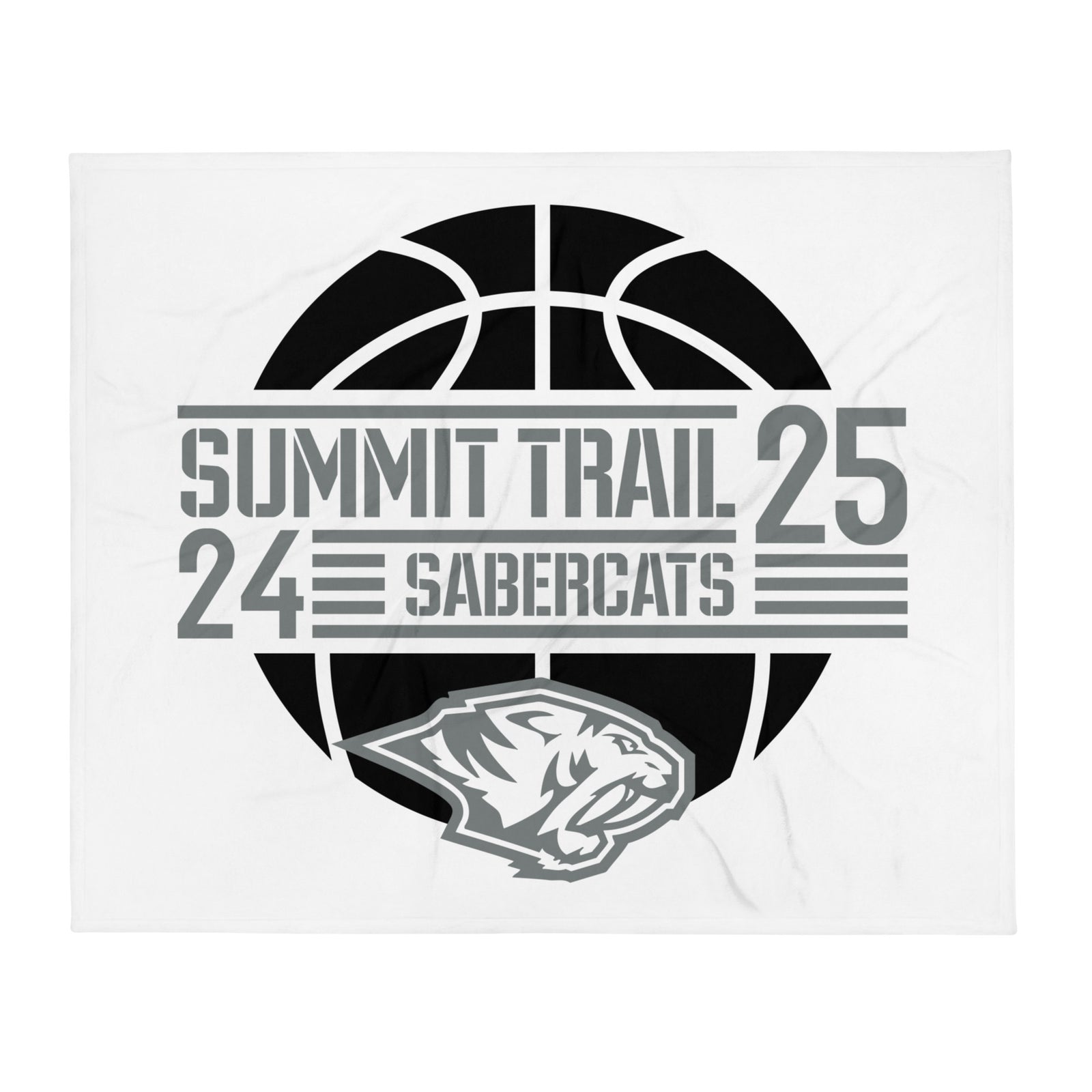 Summit Trail Middle School Basketball Throw Blanket 50 x 60