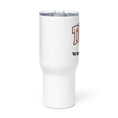 Clay Center Community HS Wrestling Travel mug with a handle