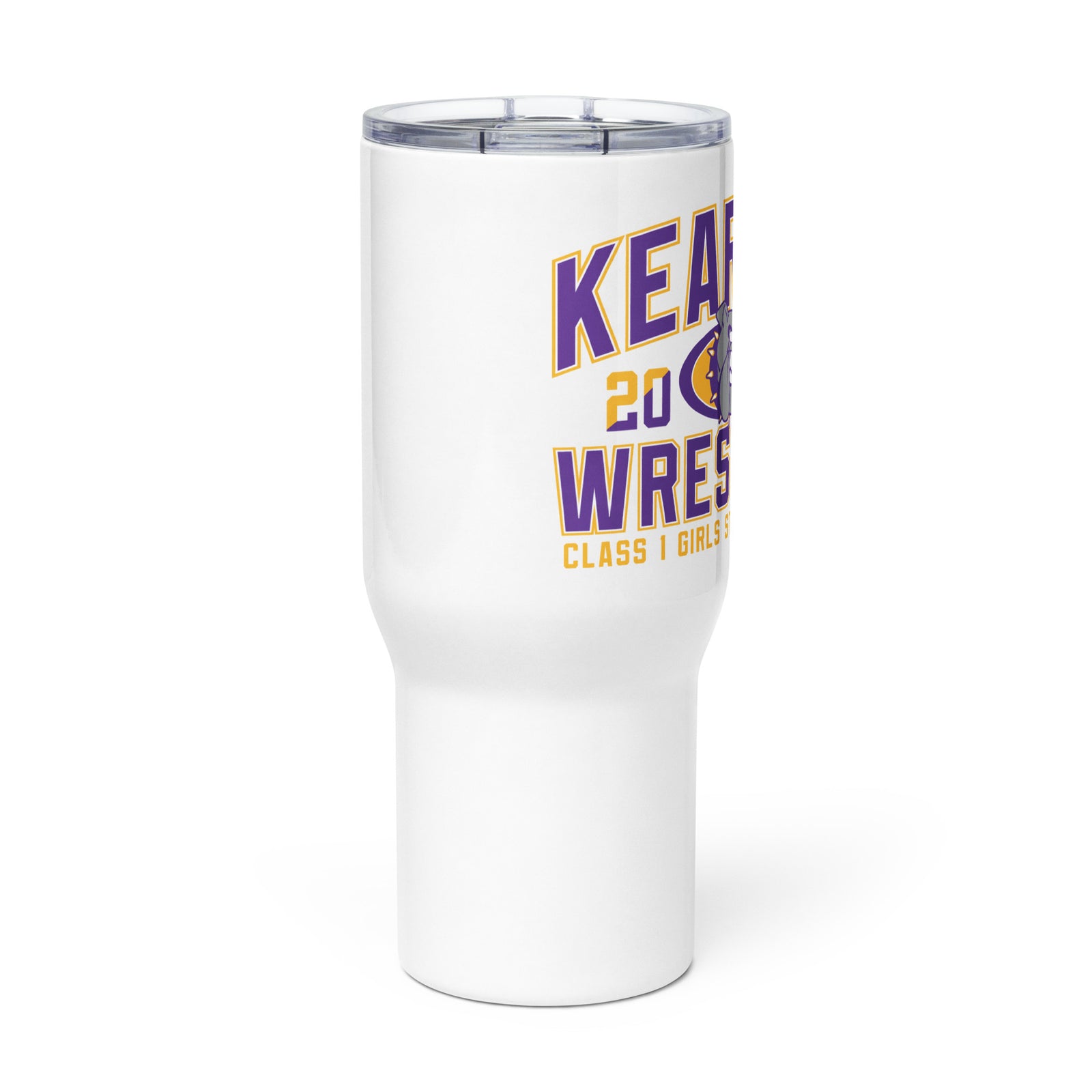 Kearney Wrestling Girls State Champs Travel mug with a handle