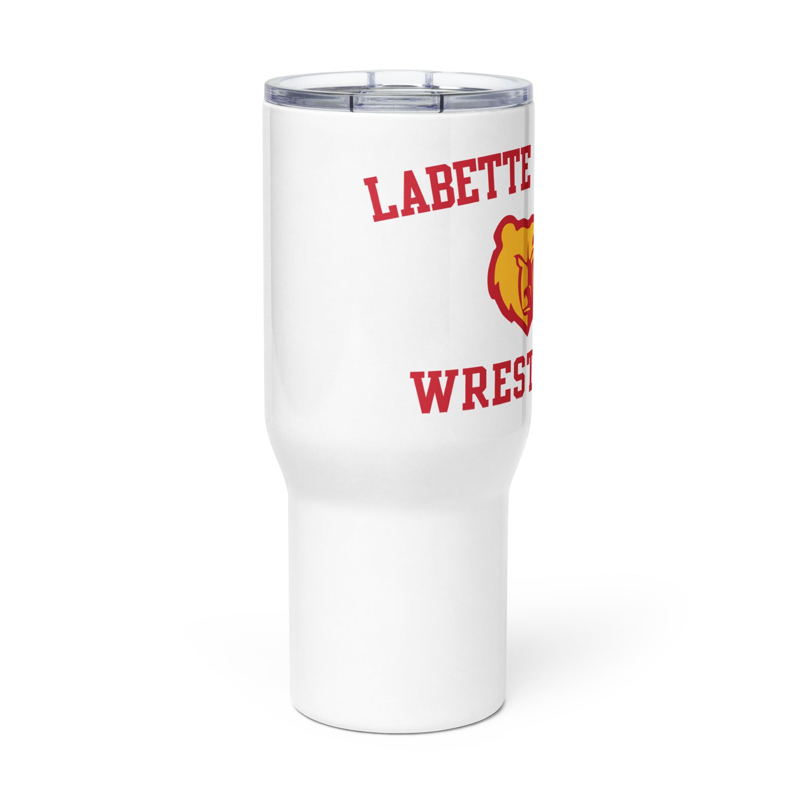 Labette County Wrestling Travel mug with a handle
