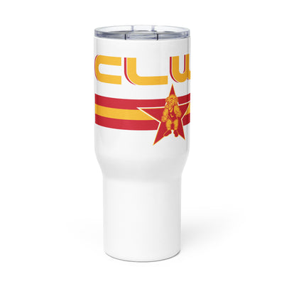 Lawrence High School Travel mug with a handle